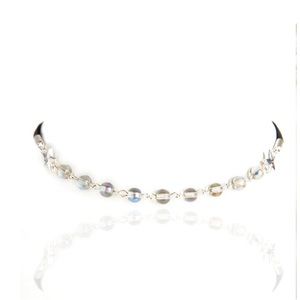 Oh My Stars 6mm Beaded Leather Choker - Moonlight & Champagne